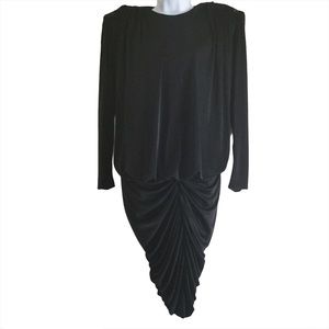 Vtg 80’s ABBY KENT Ruched Dress w/Sequins